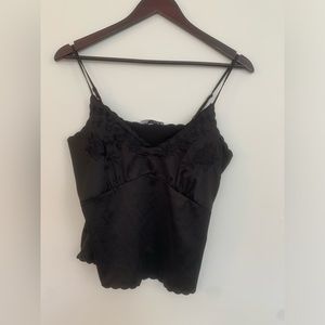 Zara Cropped Black Top
